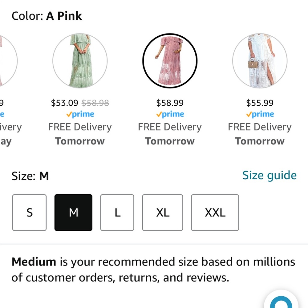 Size Medium Amazon Maternity Strapless Dress - image 2